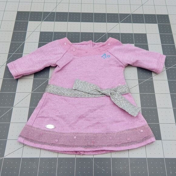 American Girl Doll Truly Me Lilac Sparkle Dress Meet Outfit Purple/Silver Bow - Picture 1 of 7